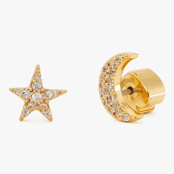 Kate Spade Something Sparkly Pavé Star & Moon Studs (NWT) - Picture 4 of 6